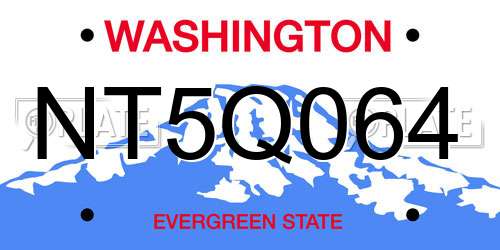 NT5Q064 Washington License Plate