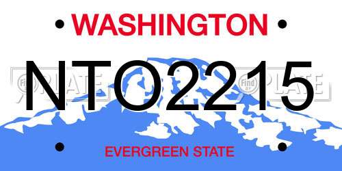 NTO2215 Washington License Plate