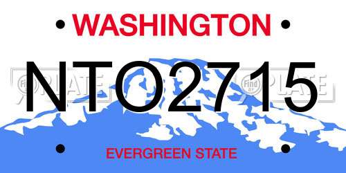 NTO2715 Washington License Plate