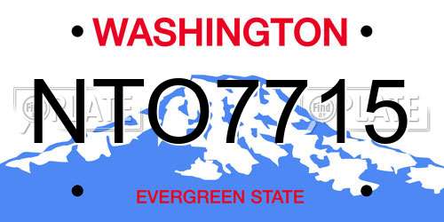 NTO7715 Washington License Plate