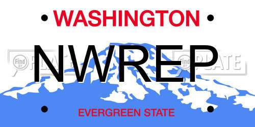 NWREP Washington License Plate