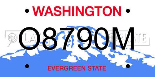 O8790M Washington License Plate
