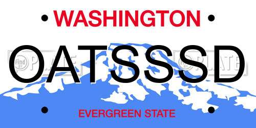 OATSSSD Washington License Plate