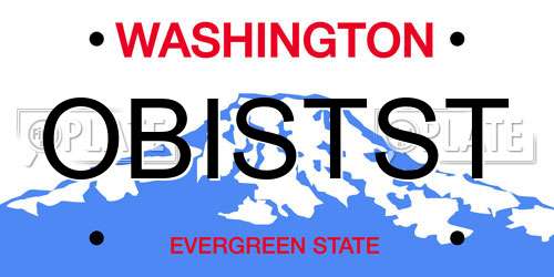 OBISTST Washington License Plate