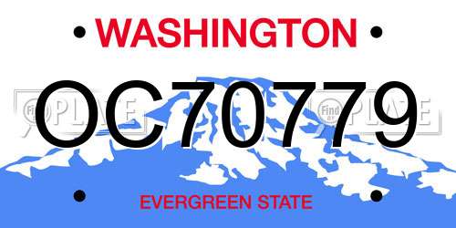 OC70779 Washington License Plate