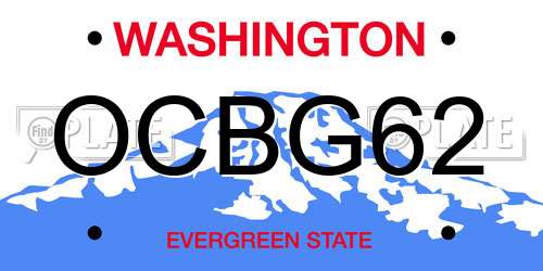 OCBG62 Washington License Plate