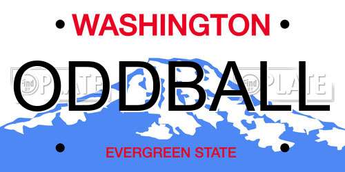 ODDBALL Washington License Plate