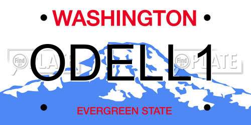ODELL1 Washington License Plate