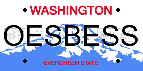 OESBESS Washington License Plate