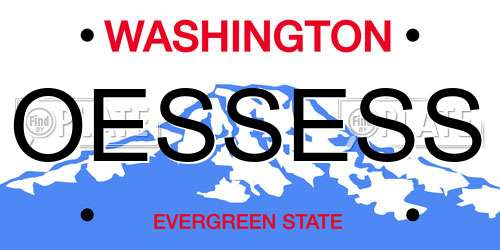 OESSESS Washington License Plate