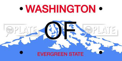 OF Washington License Plate
