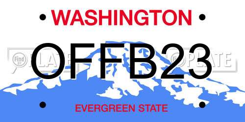 OFFB23 Washington License Plate