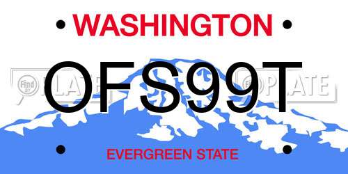 OFS99T Washington License Plate