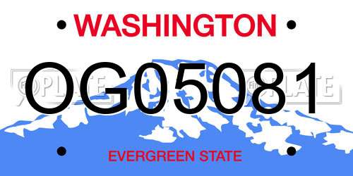 OG05081 Washington License Plate