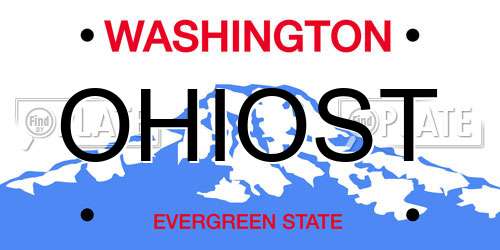OHIOST Washington License Plate