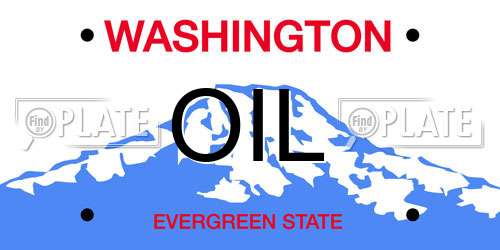OIL Washington License Plate