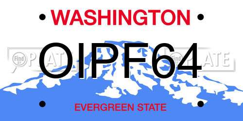 OIPF64 Washington License Plate