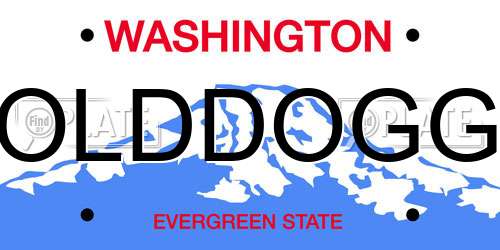 OLDDOGG Washington License Plate