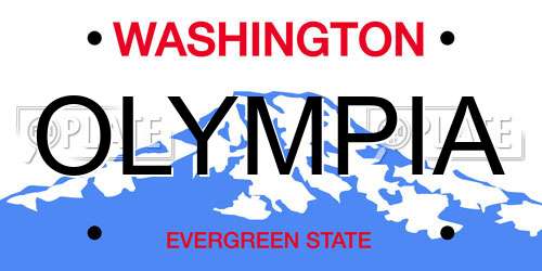 OLYMPIA Washington License Plate
