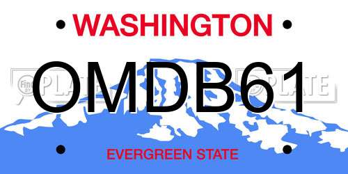 OMDB61 Washington License Plate