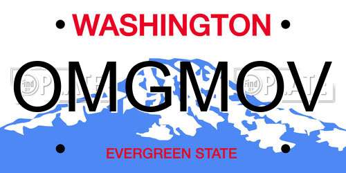 OMGMOV Washington License Plate