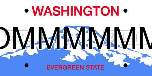 OMMMMMM Washington License Plate