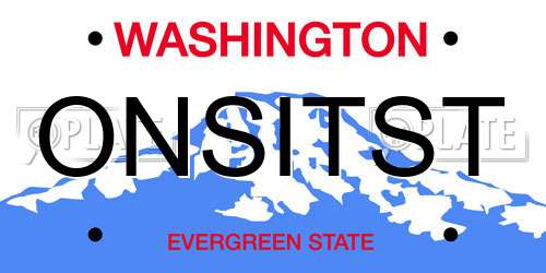 ONSITST Washington License Plate