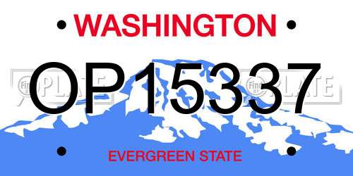 OP15337 Washington License Plate