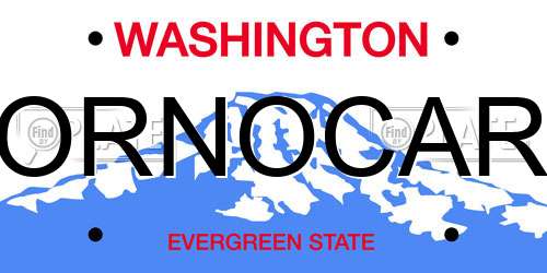 ORNOCAR Washington License Plate