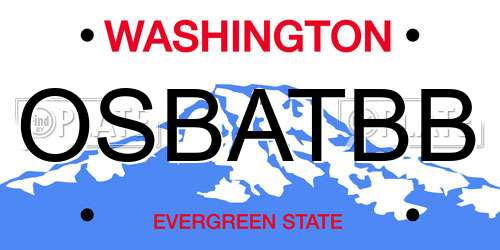 OSBATBB Washington License Plate