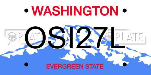 OSI27L Washington License Plate