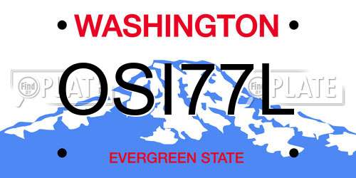 OSI77L Washington License Plate