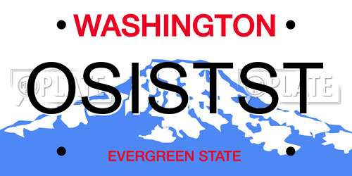 OSISTST Washington License Plate