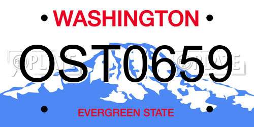 OST0659 Washington License Plate
