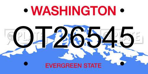 OT26545 Washington License Plate