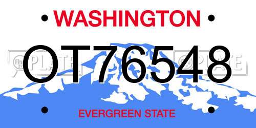 OT76548 Washington License Plate