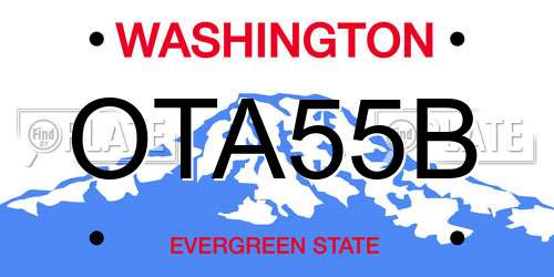 OTA55B Washington License Plate