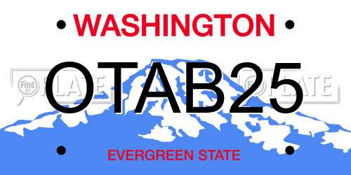 OTAB25 Washington License Plate