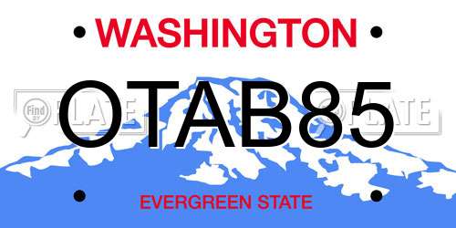 OTAB85 Washington License Plate