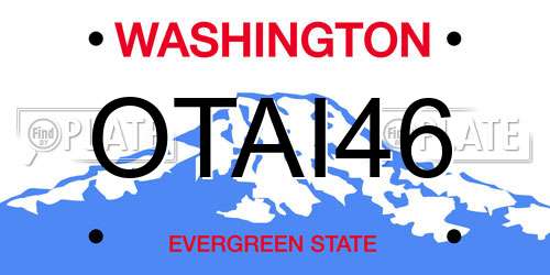 OTAI46 Washington License Plate