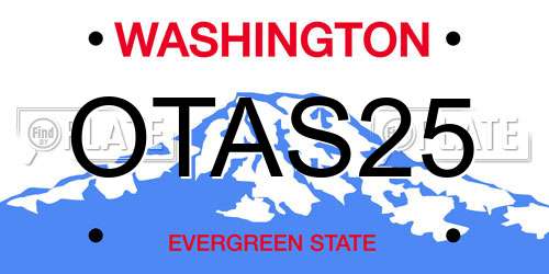 OTAS25 Washington License Plate