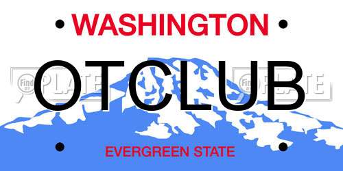 OTCLUB Washington License Plate