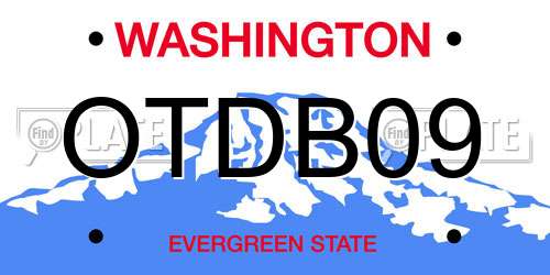 OTDB09 Washington License Plate