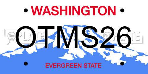 OTMS26 Washington License Plate
