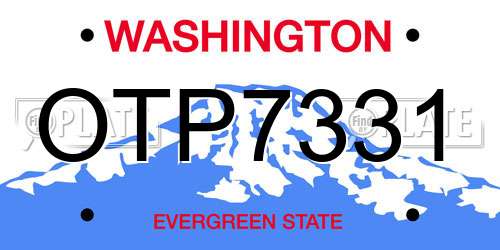 OTP7331 Washington License Plate