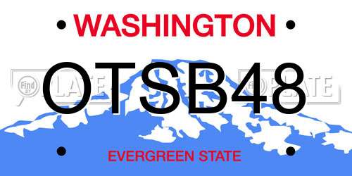 OTSB48 Washington License Plate