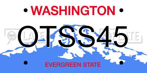 OTSS45 Washington License Plate