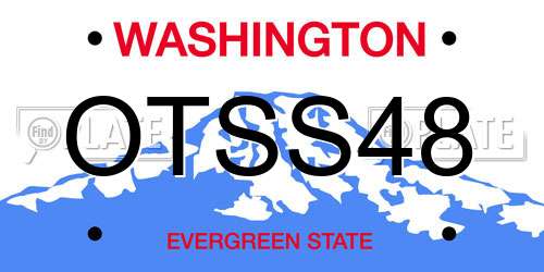 OTSS48 Washington License Plate