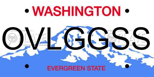 OVLGGSS Washington License Plate