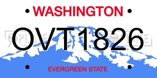 OVT1826 Washington License Plate